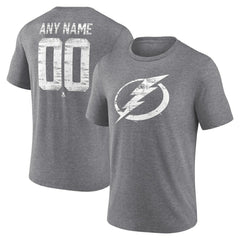 Tampa Bay Lightning Heritage Custom Tri-Blend T-Shirt - Gray | NHL on sale