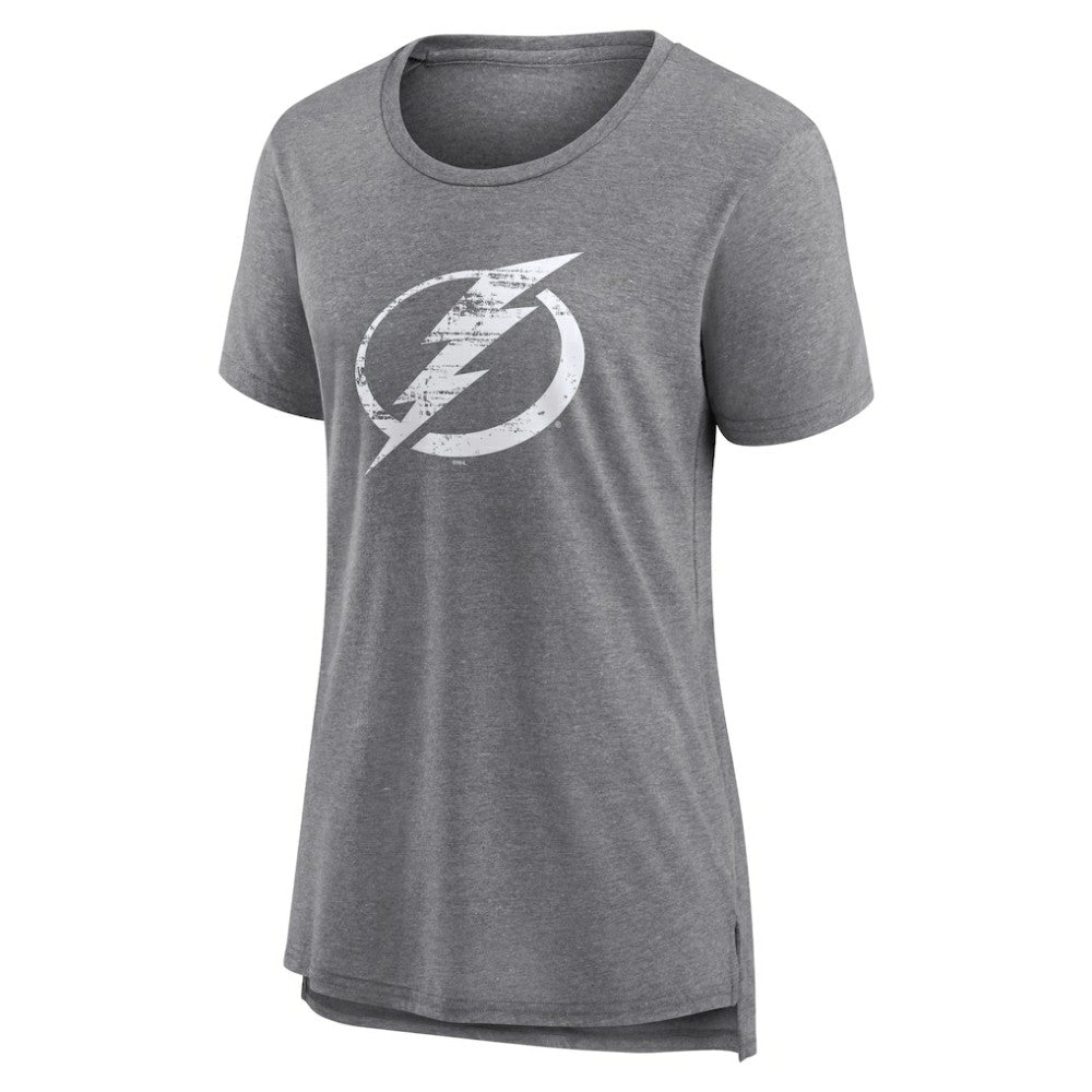 Tampa Bay Lightning Women's Heritage Custom Tri-Blend T-Shirt - Gray | NHL sale