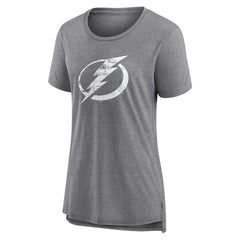 Tampa Bay Lightning Women's Heritage Custom Tri-Blend T-Shirt - Gray | NHL sale