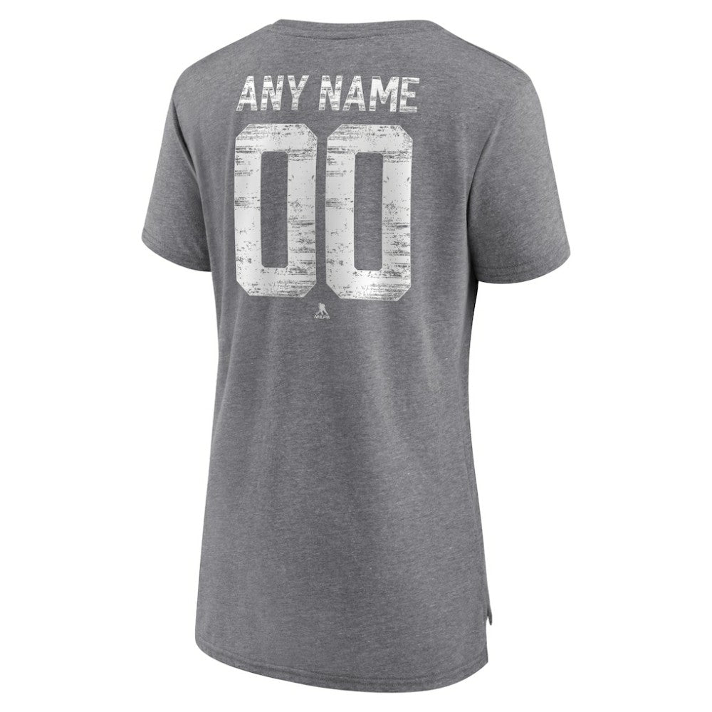 Tampa Bay Lightning Women's Heritage Custom Tri-Blend T-Shirt - Gray | NHL sale