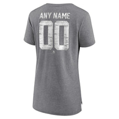 Tampa Bay Lightning Women's Heritage Custom Tri-Blend T-Shirt - Gray | NHL sale