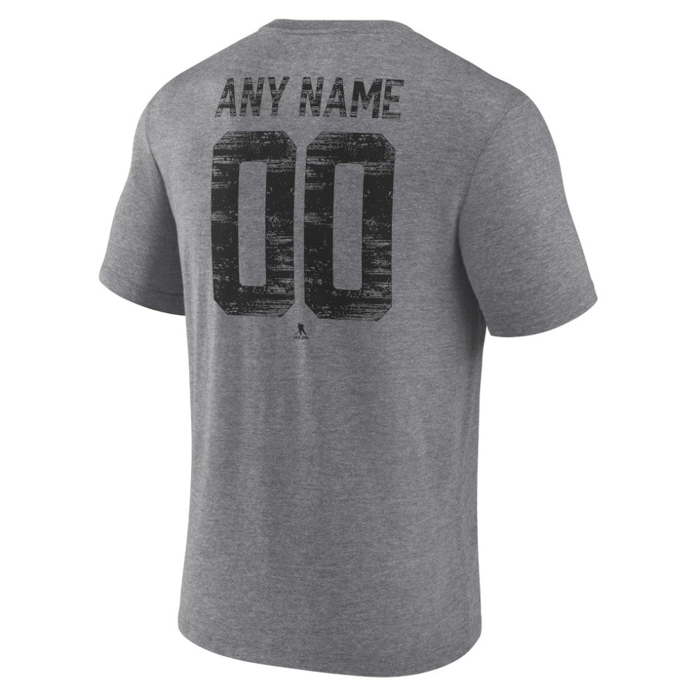 Utah Mammoth Heritage Custom Tri-Blend T-Shirt - Gray | NHL Clearance