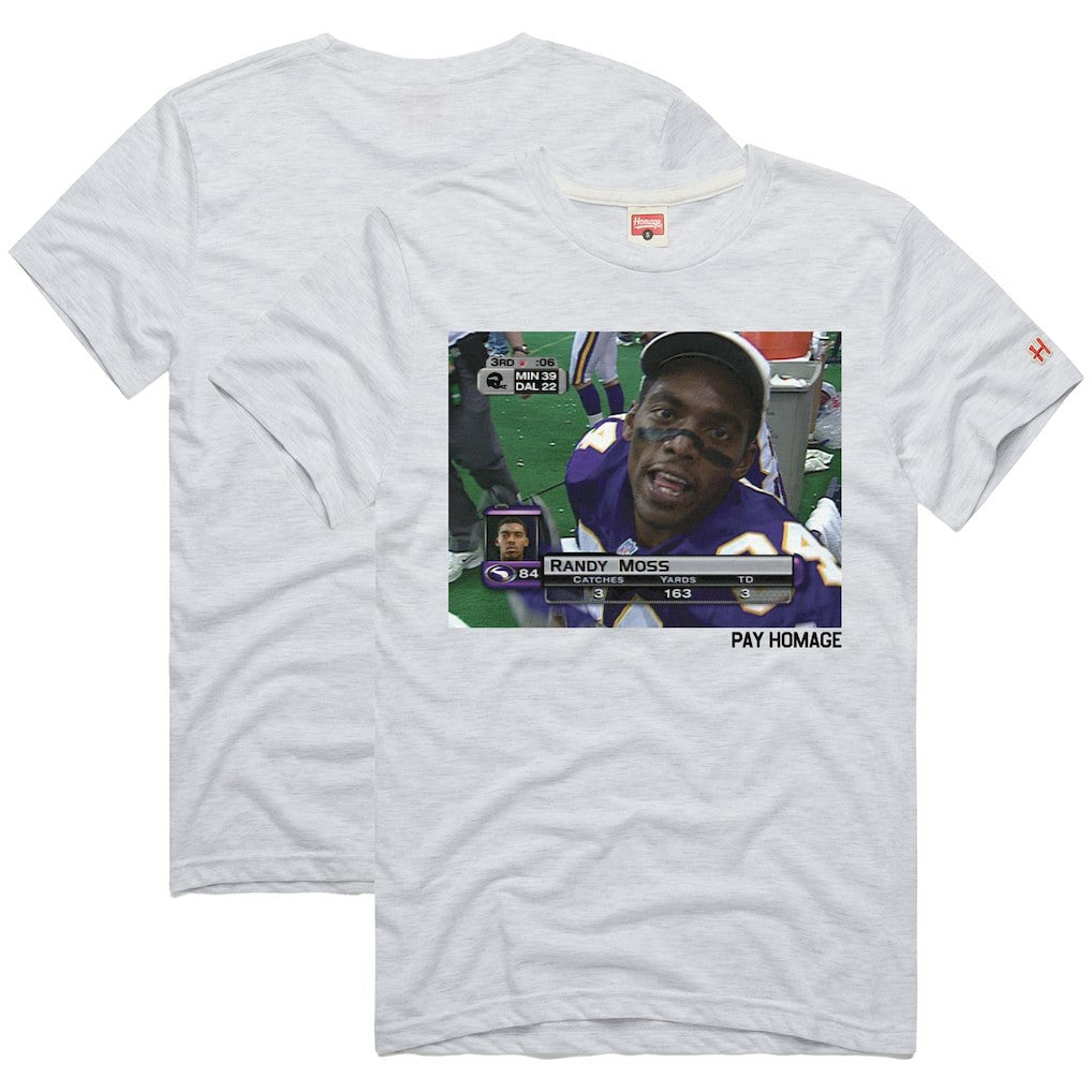 Randy Moss Minnesota Vikings Homage Unisex Pay Homage Tri-Blend T-Shirt - Ash - NFL