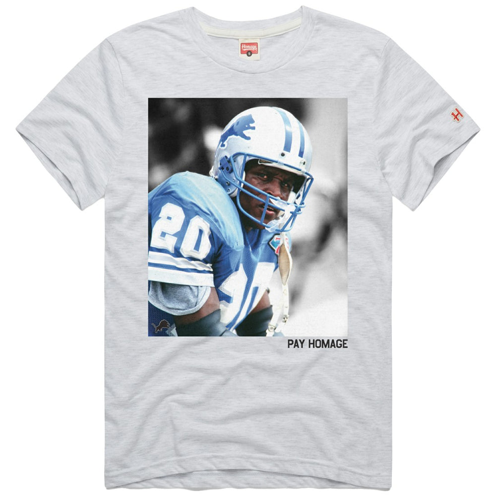 Barry Sanders Detroit Lions Homage Unisex Pay Homage Tri-Blend T-Shirt - Ash - NFL