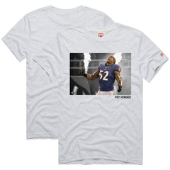 Ray Lewis Baltimore Ravens Homage Unisex Pay Homage Tri-Blend T-Shirt - Ash - NFL