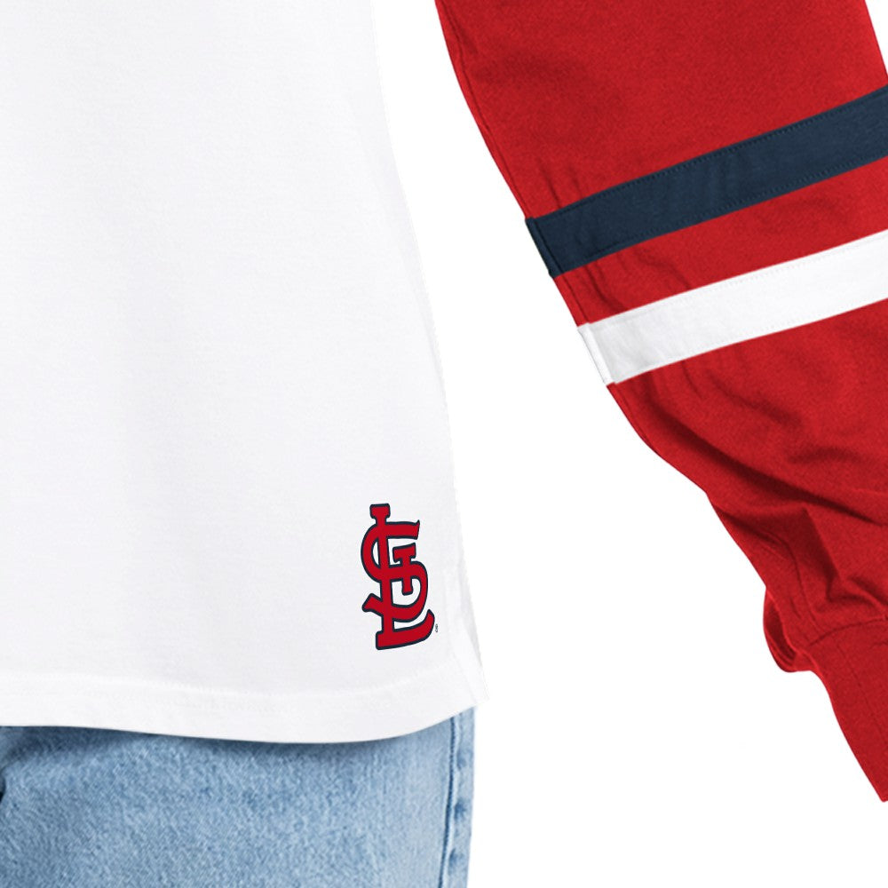 St. Louis Cardinals G-III 4Her by Carl Banks Women's Key Player Oversized Hooded Long Sleeve T-Shirt for sale