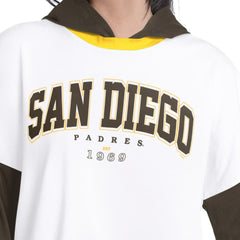 San Diego Padres G-III 4Her by Carl Banks Women's Key Player Oversized Hooded Long Sleeve T-Shirt Discount