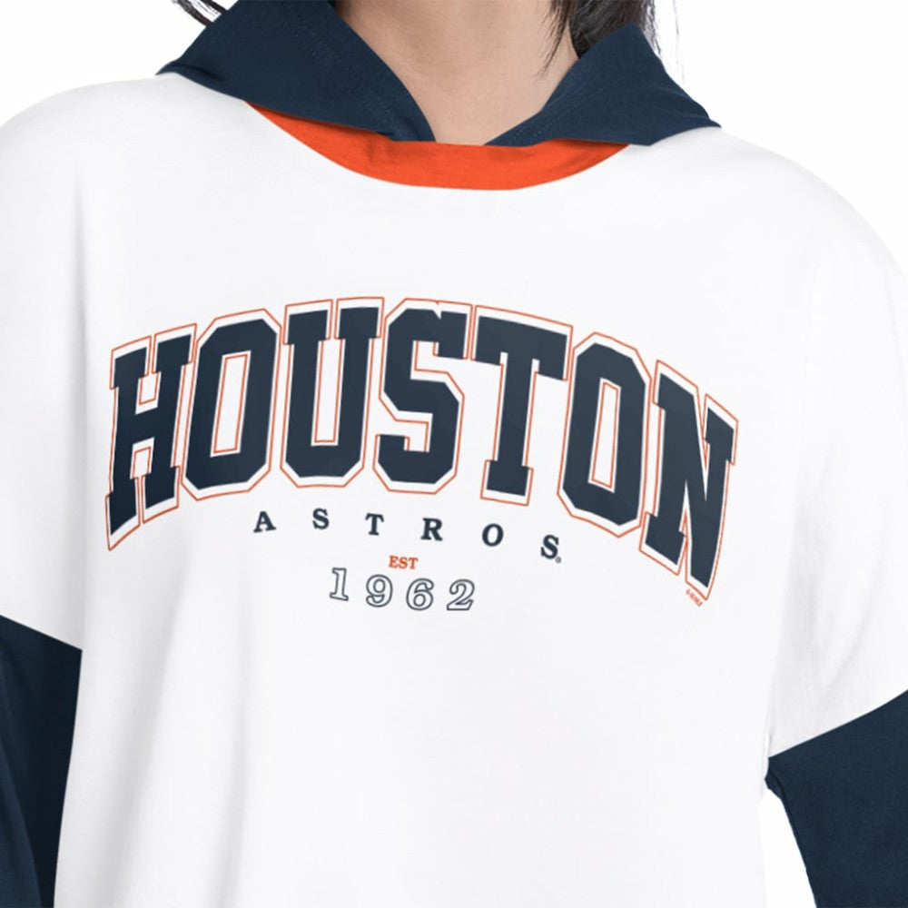 Houston Astros G-III 4Her by Carl Banks Women's Key Player Oversized Hooded Long Sleeve T-Shirt Near Me