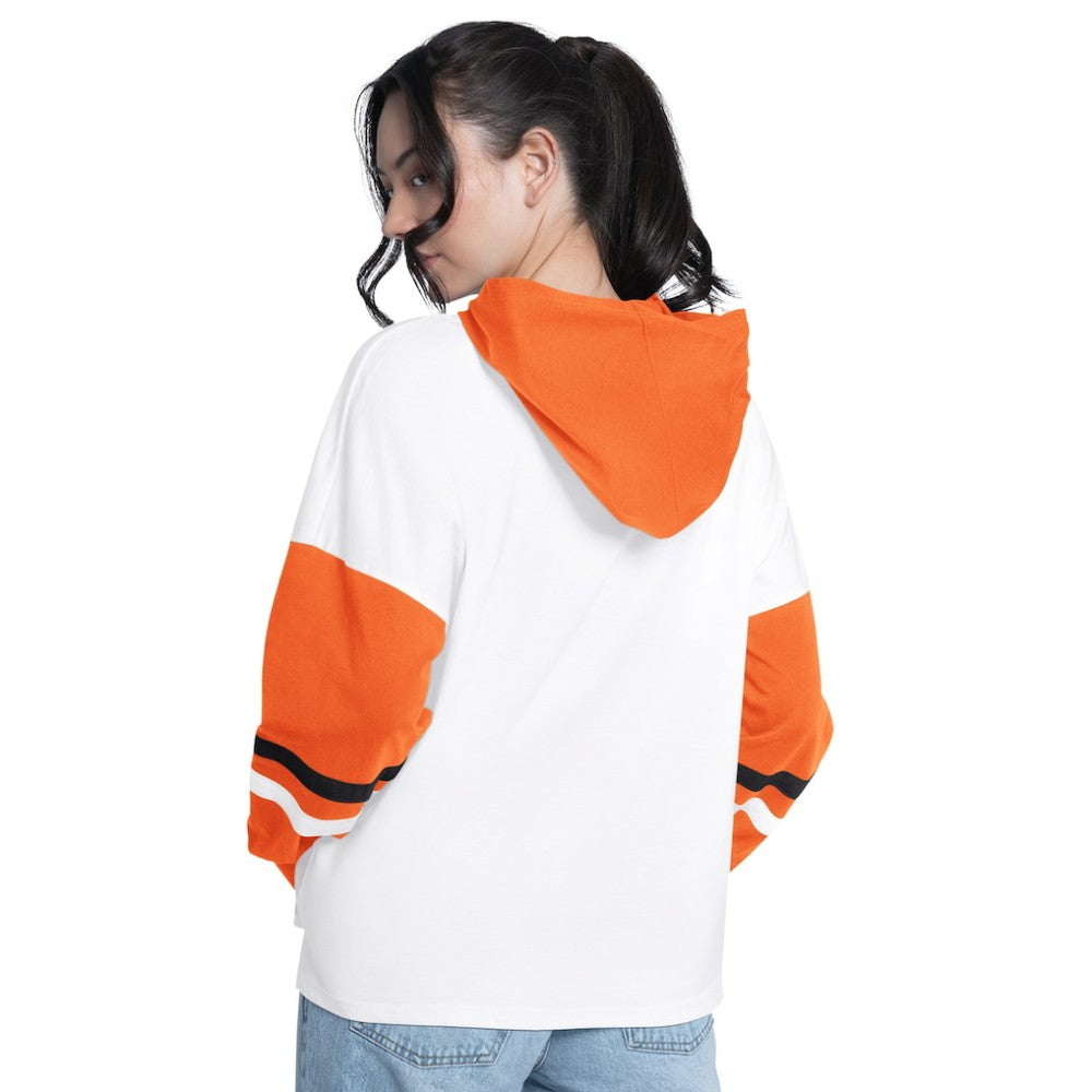 Baltimore Orioles G-III 4Her by Carl Banks Women's Key Player Oversized Hooded Long Sleeve T-Shirt Sale
