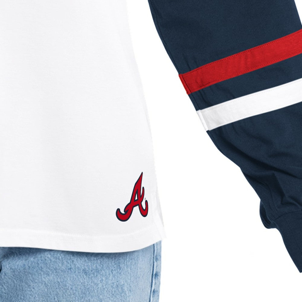 Atlanta Braves G-III 4Her by Carl Banks Women's Key Player Oversized Hooded Long Sleeve T-Shirt Near Me