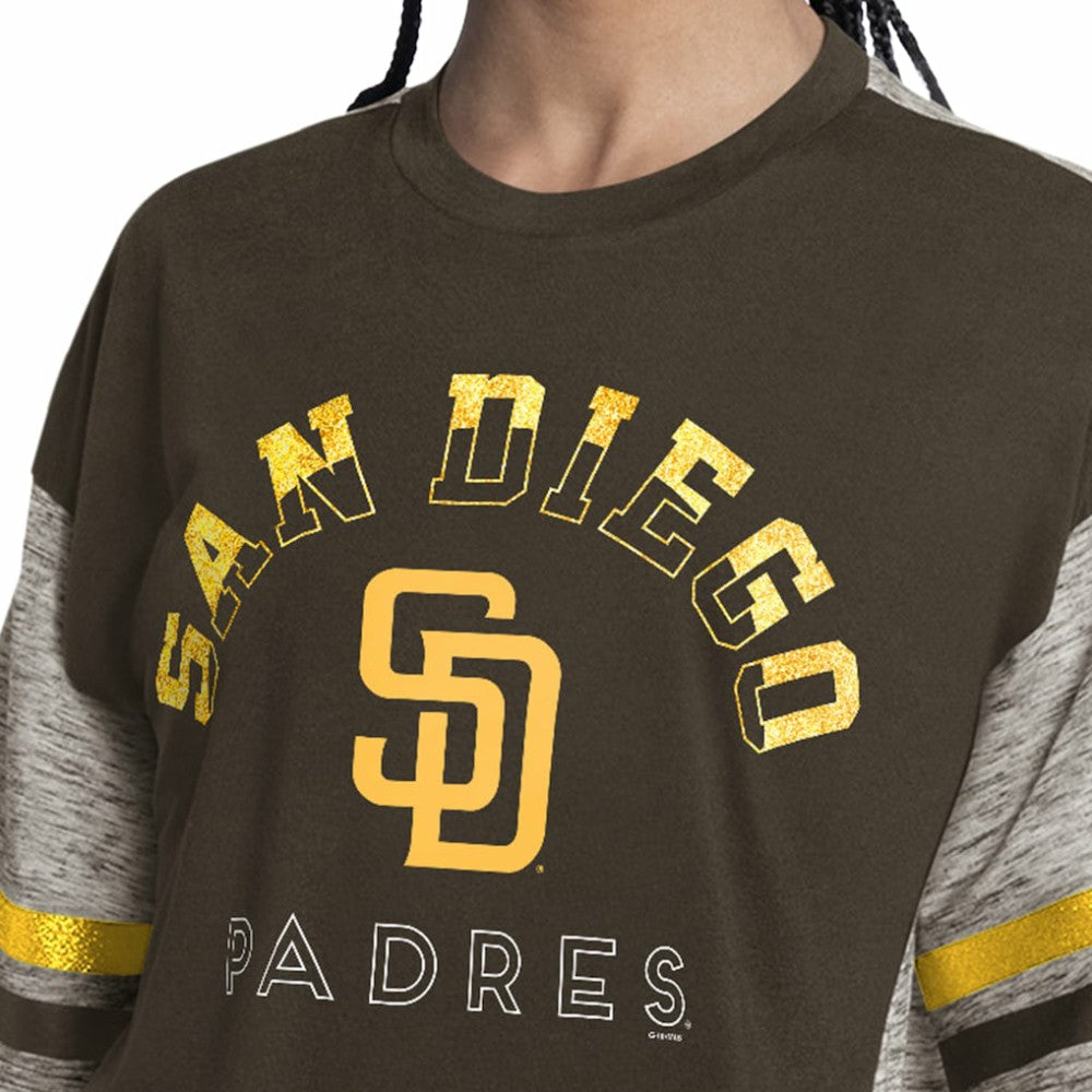 San Diego Padres G-III 4Her by Carl Banks Women's Off-Season Oversized Top Sale
