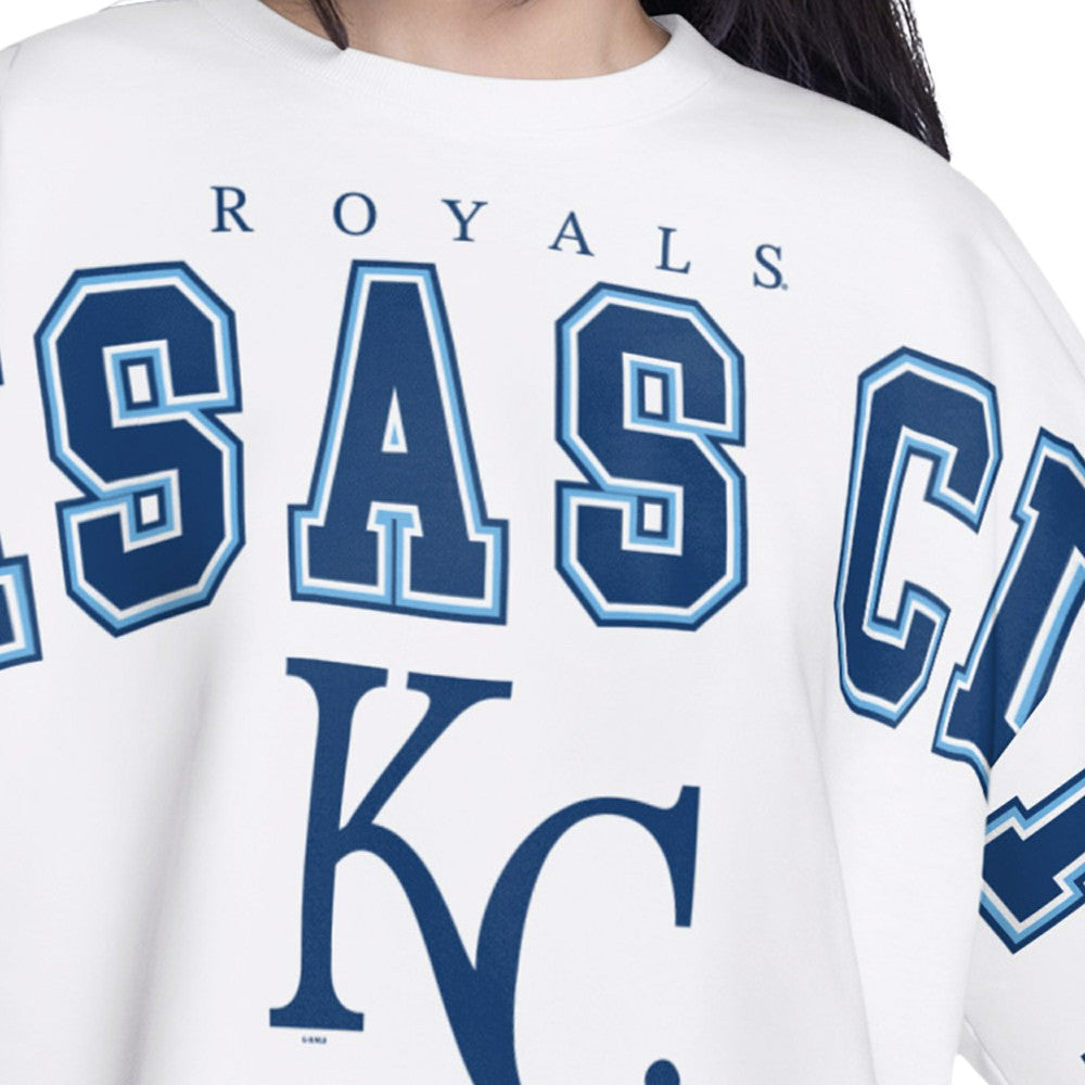 Kansas City Royals G-III 4Her by Carl Banks Women's Bleachers Cropped Pullover Sweatshirt Near Me