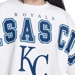 Kansas City Royals G-III 4Her by Carl Banks Women's Bleachers Cropped Pullover Sweatshirt Near Me