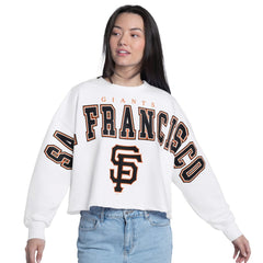 San Francisco Giants G-III 4Her by Carl Banks Women's Bleachers Cropped Pullover Sweatshirt Outlet