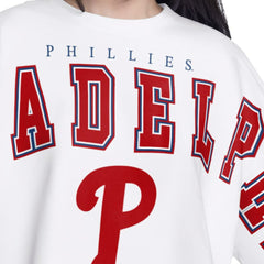 Philadelphia Phillies G-III 4Her by Carl Banks Women's Bleachers Cropped Pullover Sweatshirt for sale