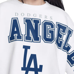 Los Angeles Dodgers G-III 4Her by Carl Banks Women's Bleachers Cropped Pullover Sweatshirt for sale