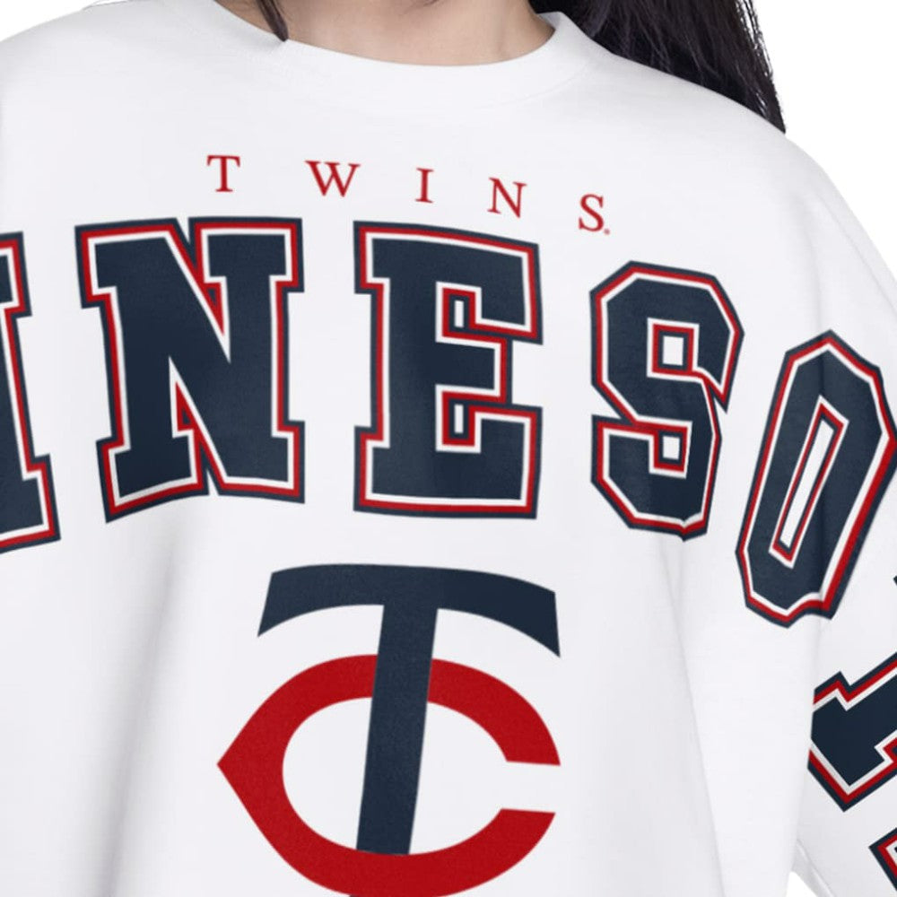 Minnesota Twins G-III 4Her by Carl Banks Women's Bleachers Cropped Pullover Sweatshirt Online