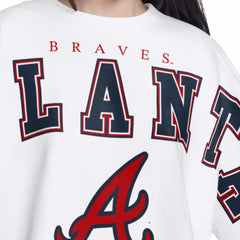 Atlanta Braves G-III 4Her by Carl Banks Women's Bleachers Cropped Pullover Sweatshirt Near Me