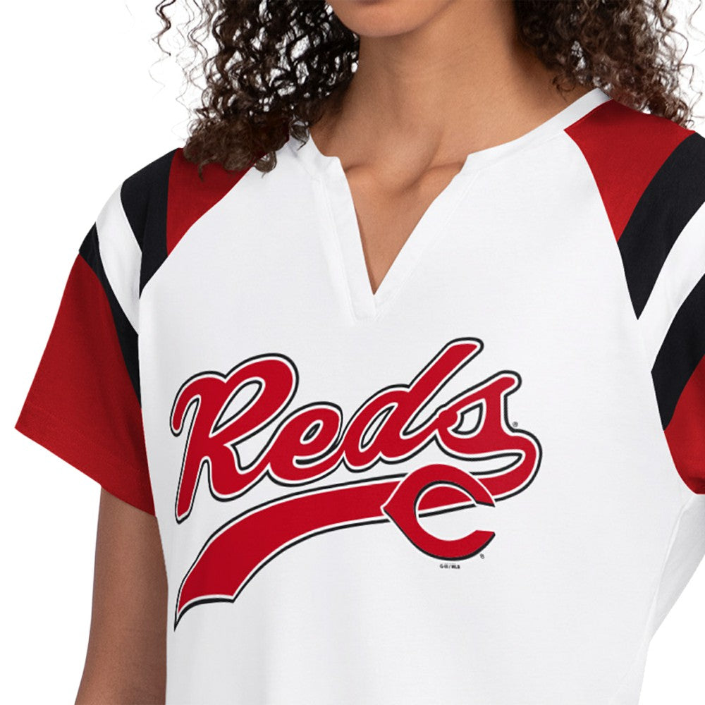 Cincinnati Reds Starter Women's Game On Notch Neck T-Shirt for sale