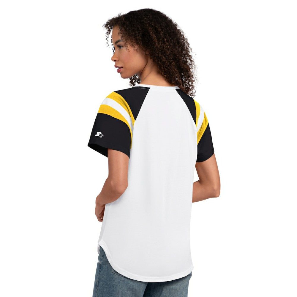 Pittsburgh Pirates Starter Women's Game On Notch Neck T-Shirt for sale