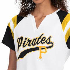Pittsburgh Pirates Starter Women's Game On Notch Neck T-Shirt for sale