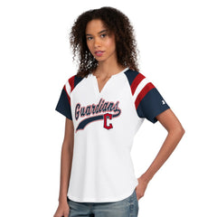 Cleveland Guardians Starter Women's Game On Notch Neck T-Shirt Online