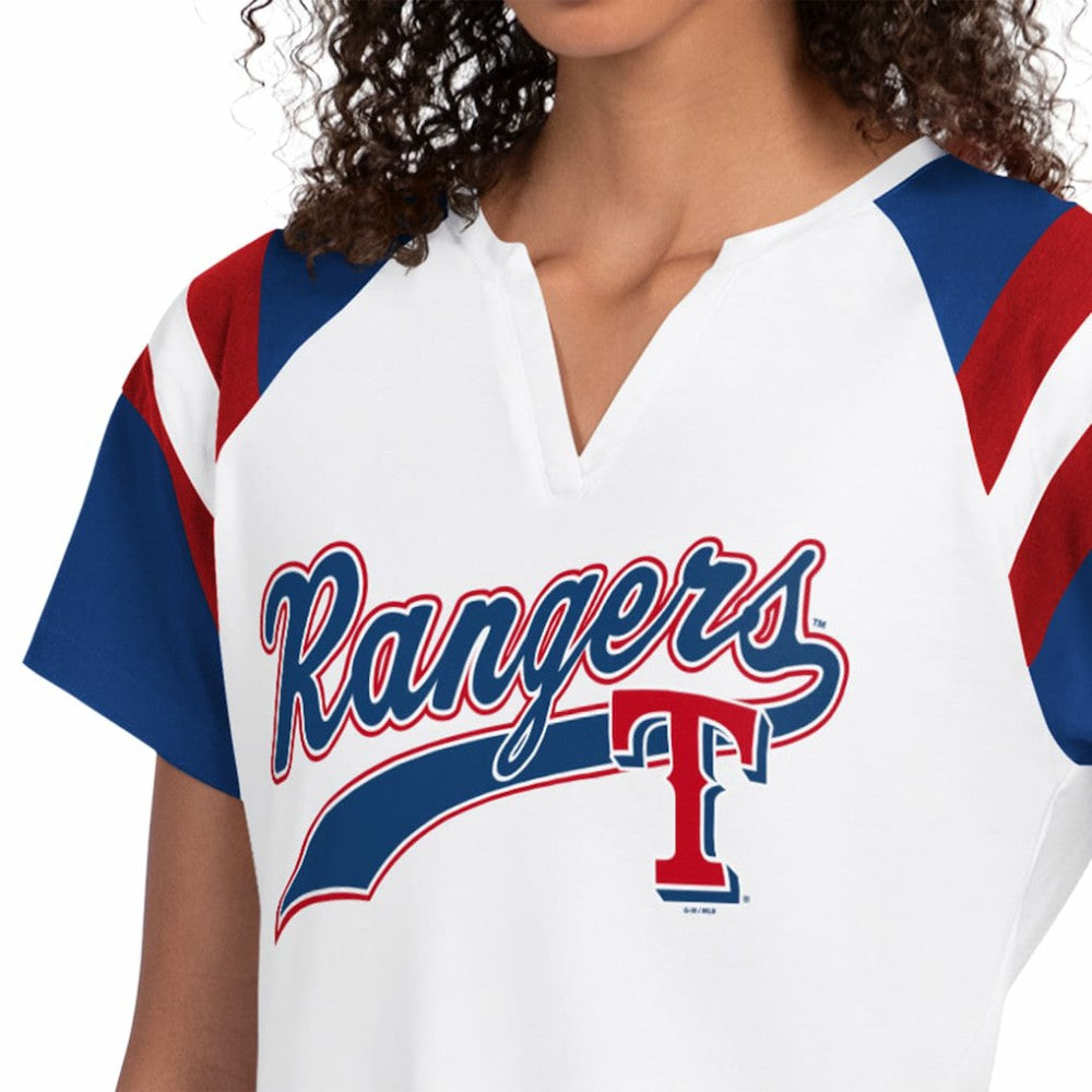 Texas Rangers Starter Women's Game On Notch Neck T-Shirt Sale