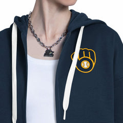 Milwaukee Brewers Starter Women's Wishbone Full-Zip Hoodie Online