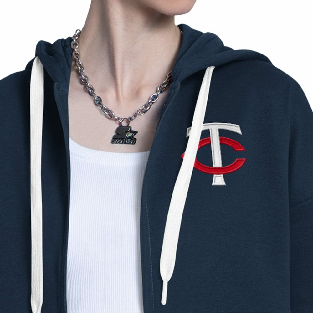 Minnesota Twins Starter Women's Wishbone Full-Zip Hoodie Discount