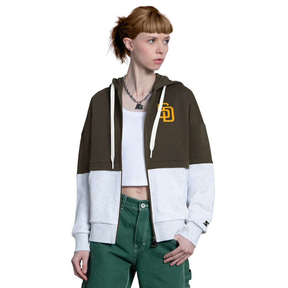 San Diego Padres Starter Women's Wishbone Full-Zip Hoodie Outlet