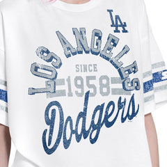 Los Angeles Dodgers Starter Women's Cropped Hurry Up Offense T-Shirt Outlet