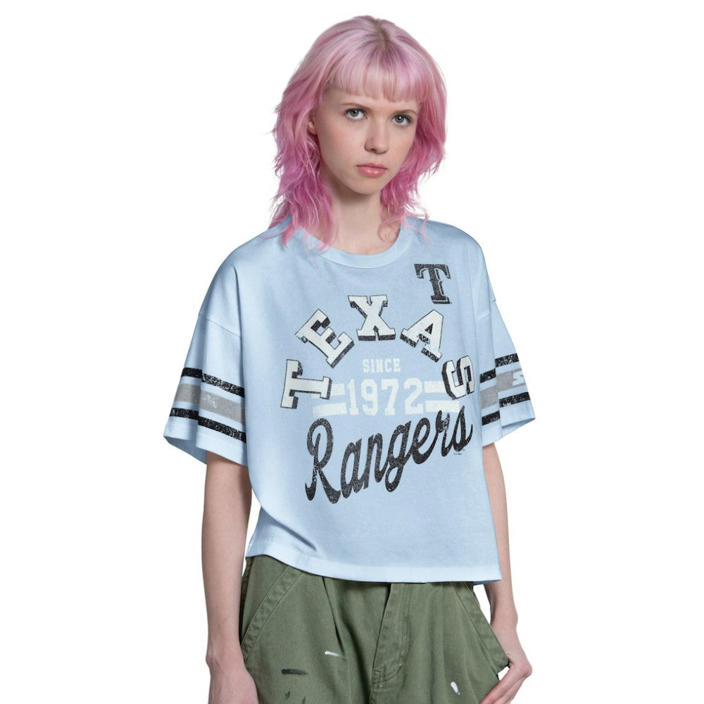 Texas Rangers Starter Women's Cropped Hurry Up Offense T-Shirt Discount