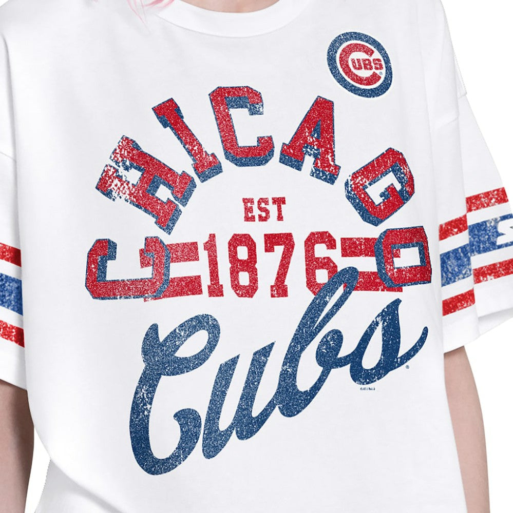 Chicago Cubs Starter Women's Cropped Hurry Up Offense T-Shirt Outlet