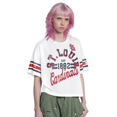 St. Louis Cardinals Starter Women's Cropped Hurry Up Offense T-Shirt Sale