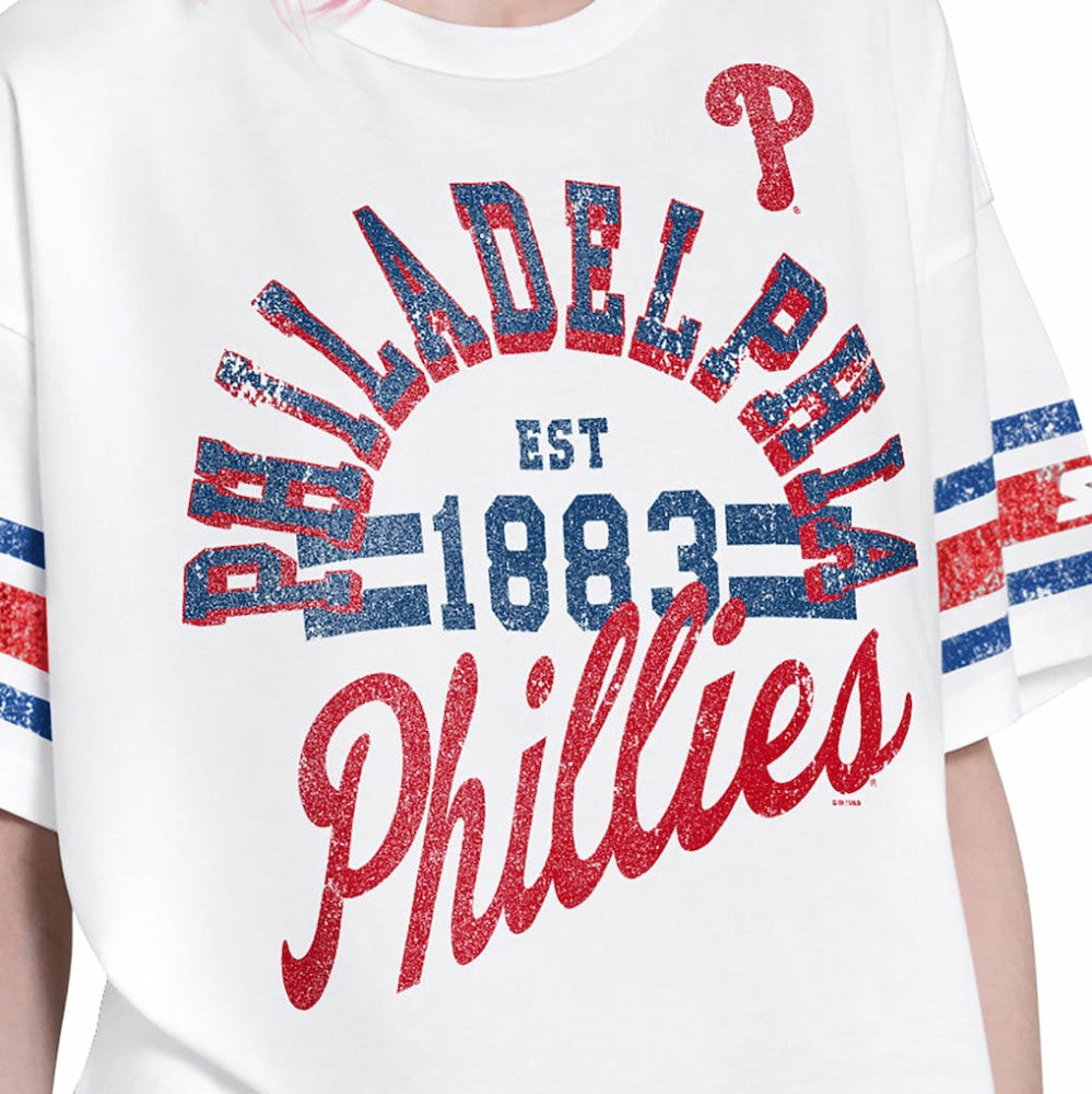 Philadelphia Phillies Starter Women's Cropped Hurry Up Offense T-Shirt Discount