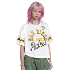 San Diego Padres Starter Women's Cropped Hurry Up Offense T-Shirt Outlet