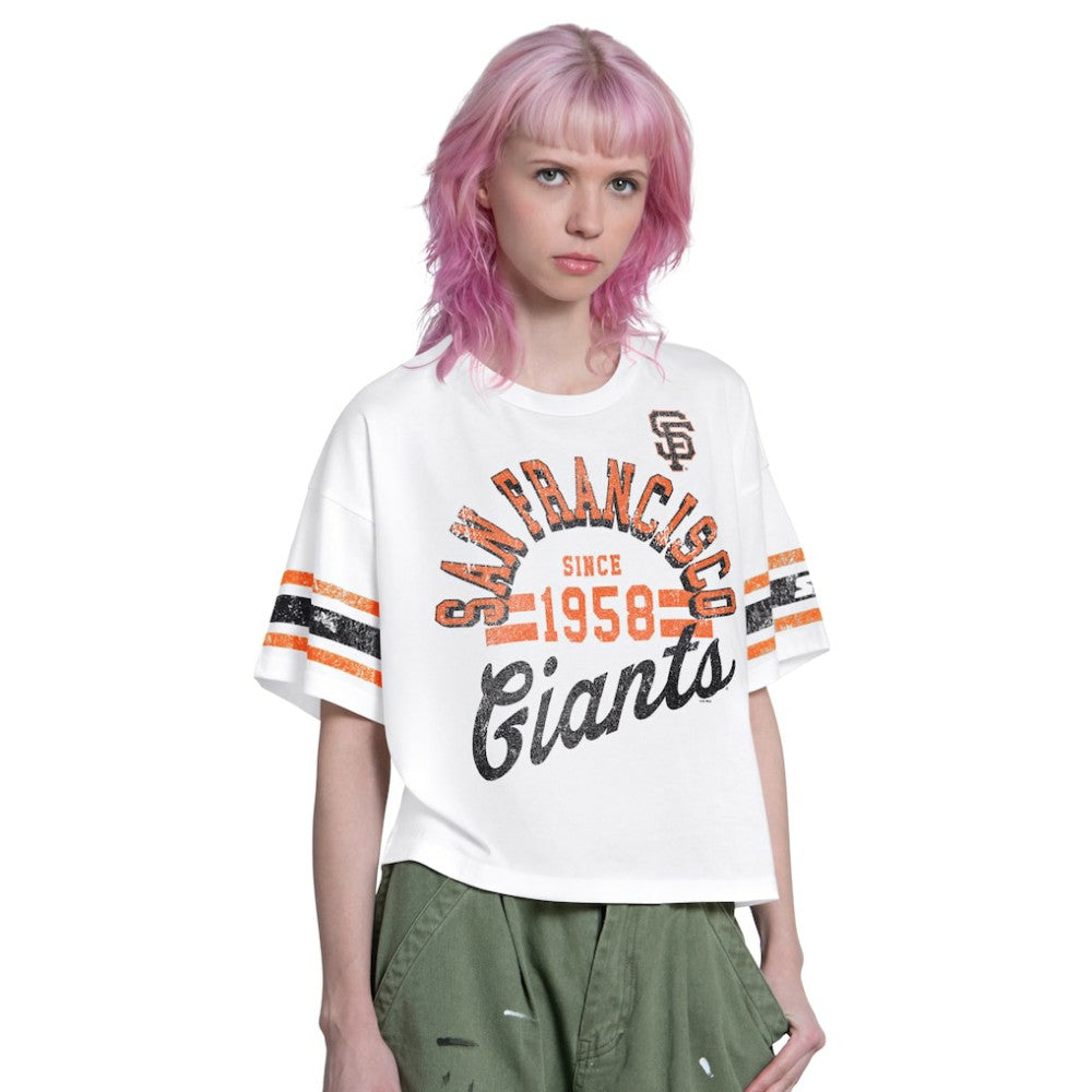 San Francisco Giants Starter Women's Cropped Hurry Up Offense T-Shirt Sale