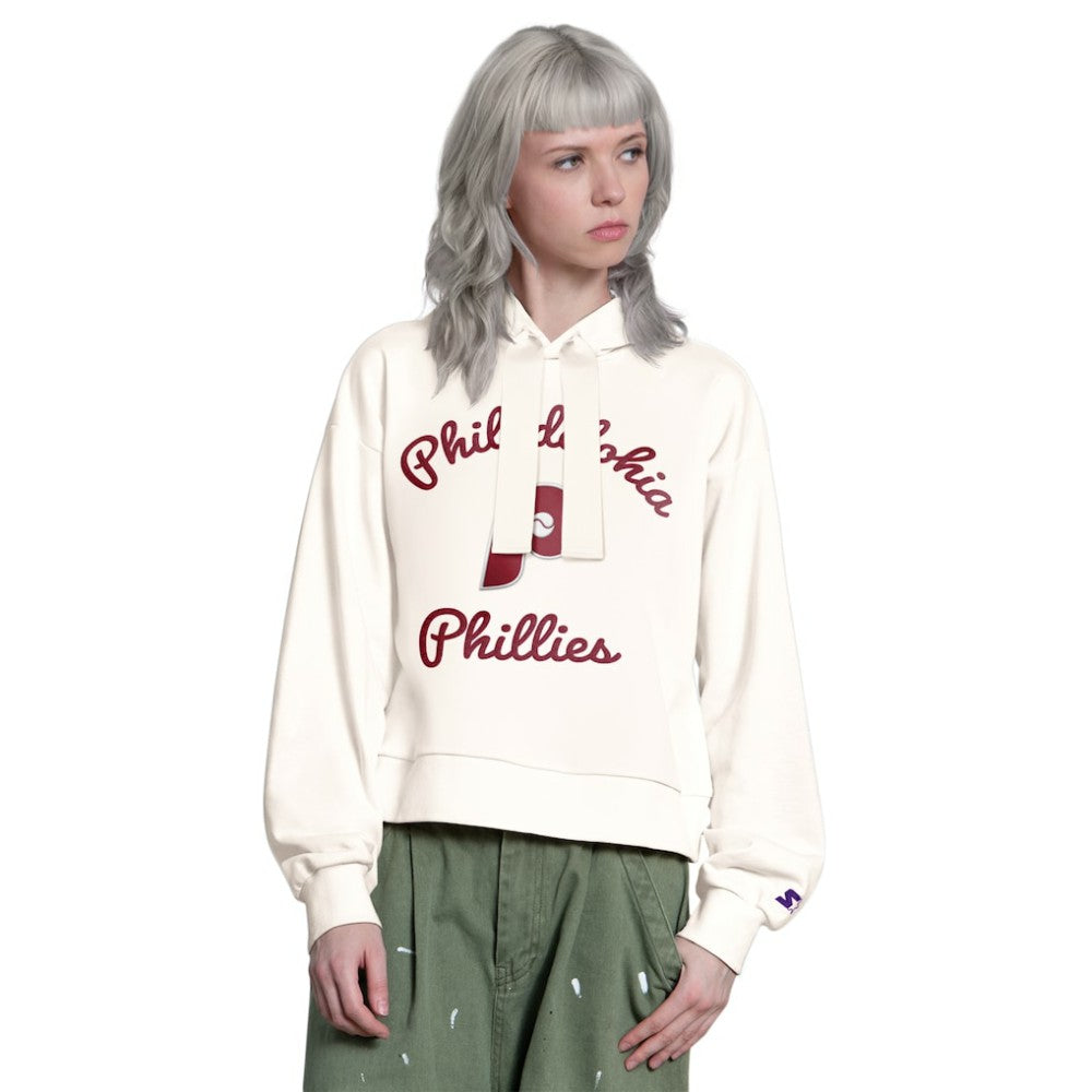 Philadelphia Phillies Starter Women's Baseline Hoodie Sweatshirt Outlet