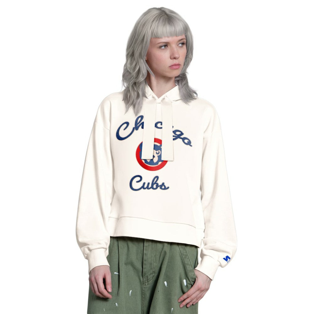 Chicago Cubs Starter Women's Baseline Hoodie Sweatshirt for sale