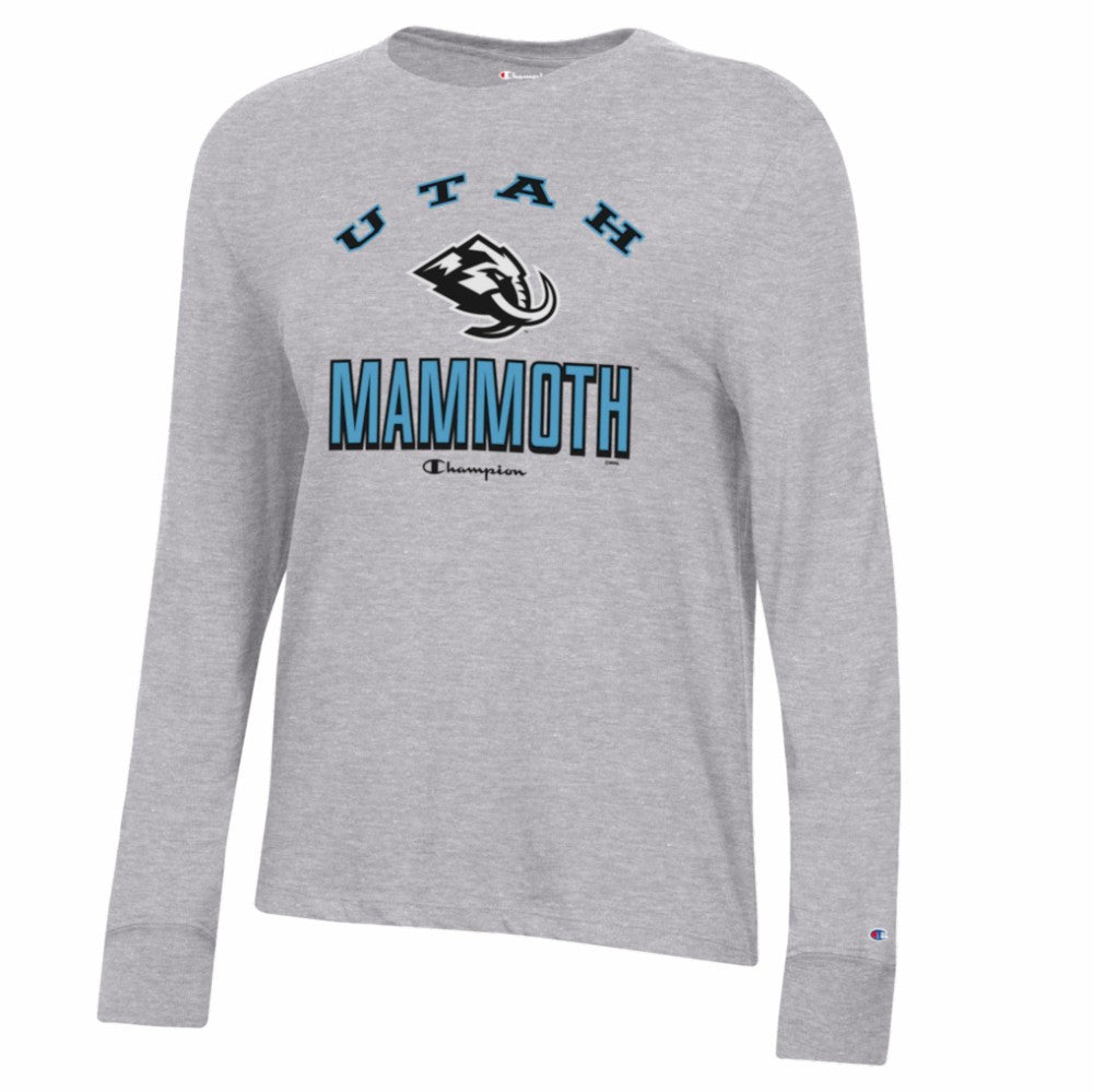 Utah Mammoth Champion Women's Core Long Sleeve T-Shirt - Gray | NHL online
