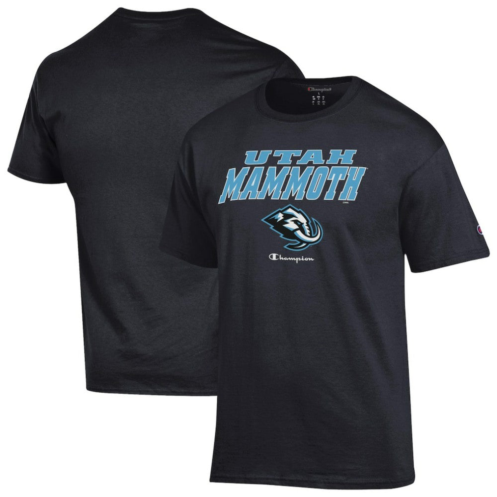 Utah Mammoth Champion Jersey T-Shirt - Black | NHL Lifestyle