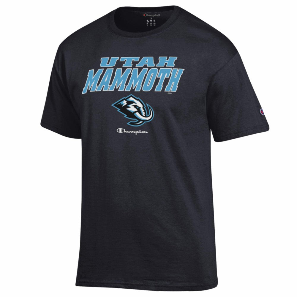 Utah Mammoth Champion Jersey T-Shirt - Black | NHL Lifestyle