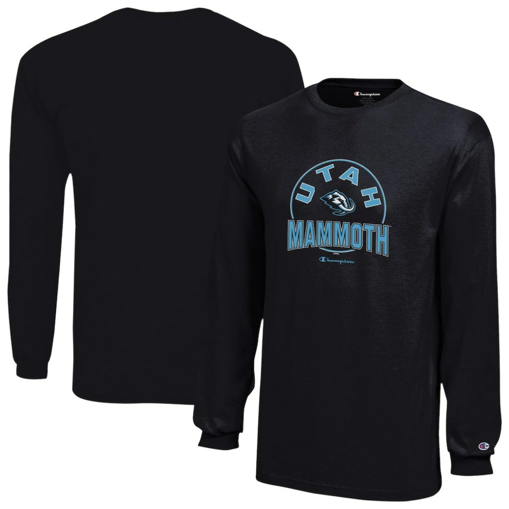Utah Mammoth Champion Youth Jersey Long Sleeve T-Shirt - Black | NHL sale