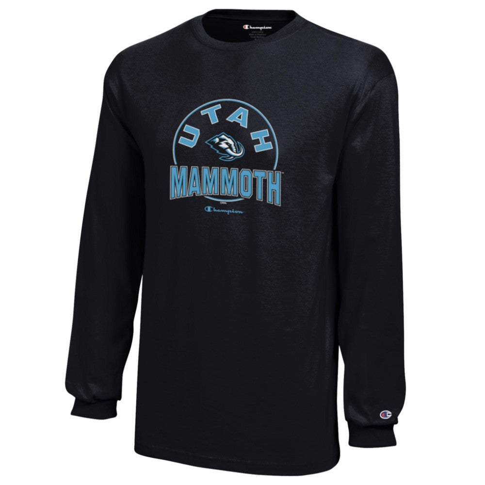 Utah Mammoth Champion Youth Jersey Long Sleeve T-Shirt - Black | NHL sale