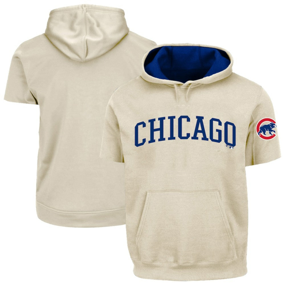 Chicago Cubs Profile Big & Tall Contrast Short Sleeve Hoodie Discount