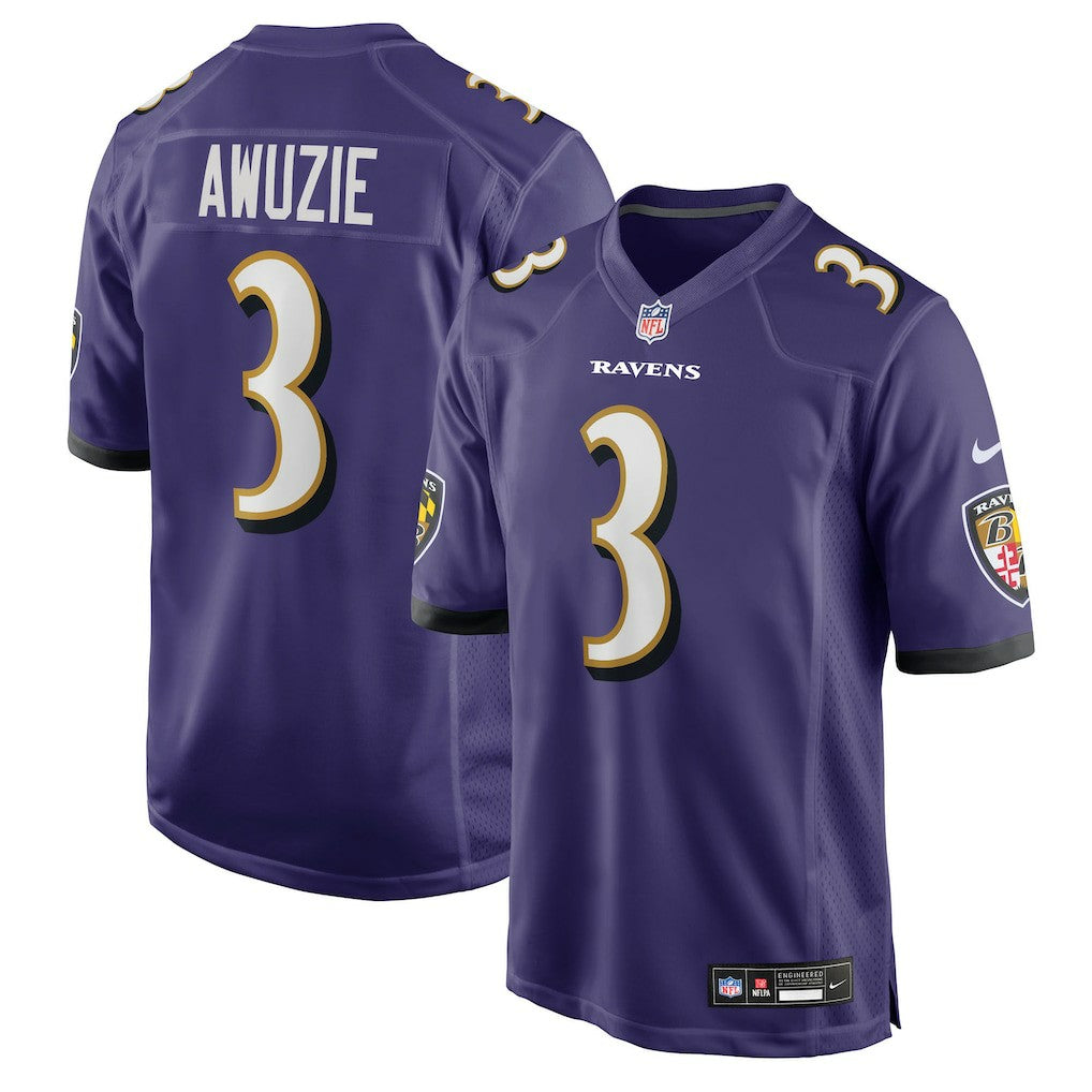 Chidobe Awuzie Baltimore Ravens Team Game Jersey - Purple - Nike