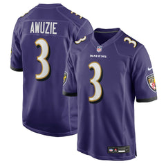 Chidobe Awuzie Baltimore Ravens Team Game Jersey - Purple - Nike