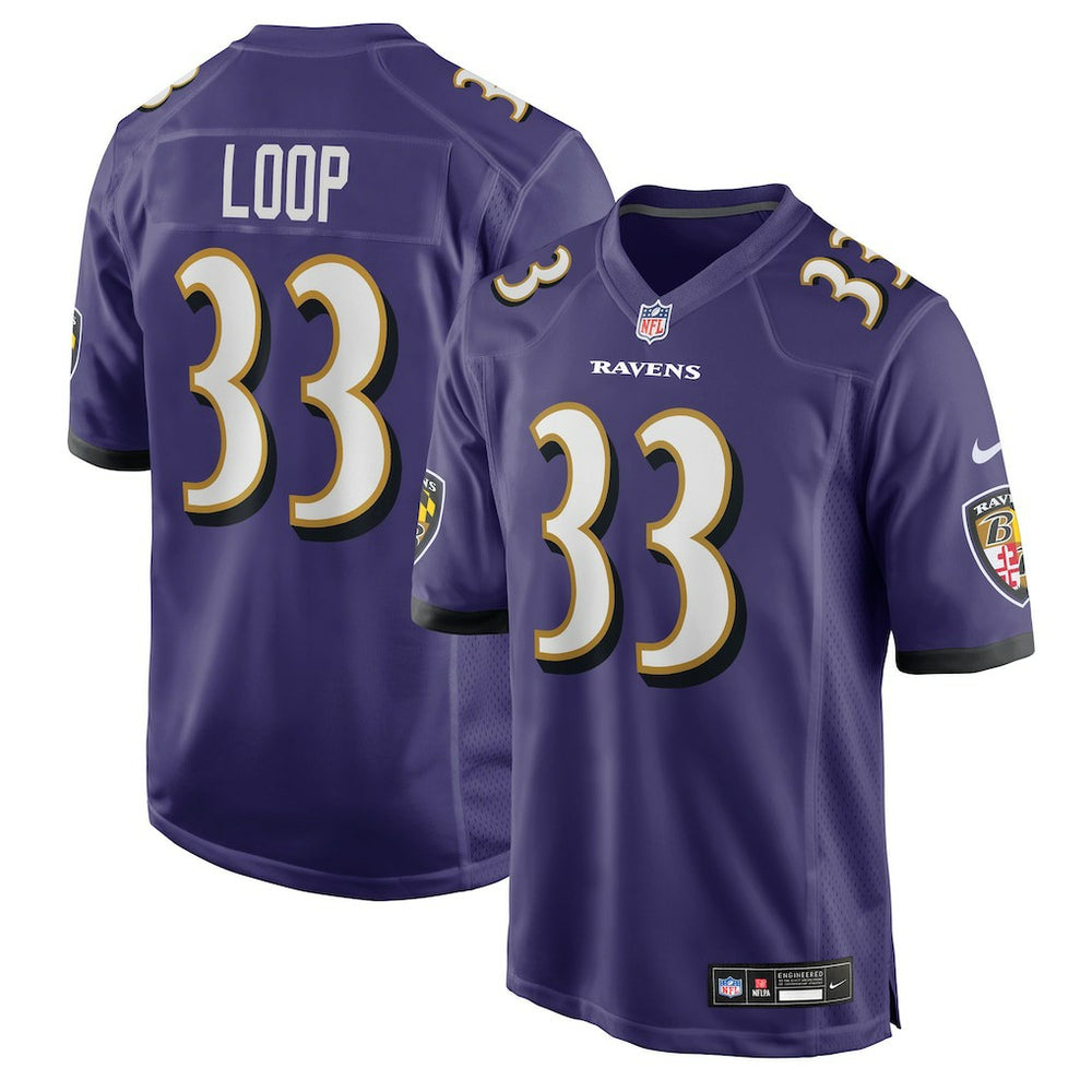 Tyler Loop Baltimore Ravens Team Game Jersey - Purple - Nike