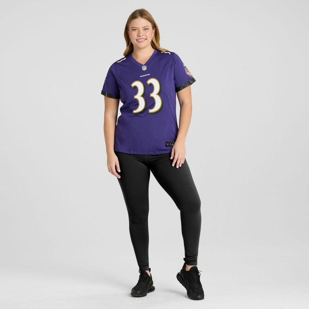 Tyler Loop Baltimore Ravens Women's Team Game Jersey - Purple - Nike