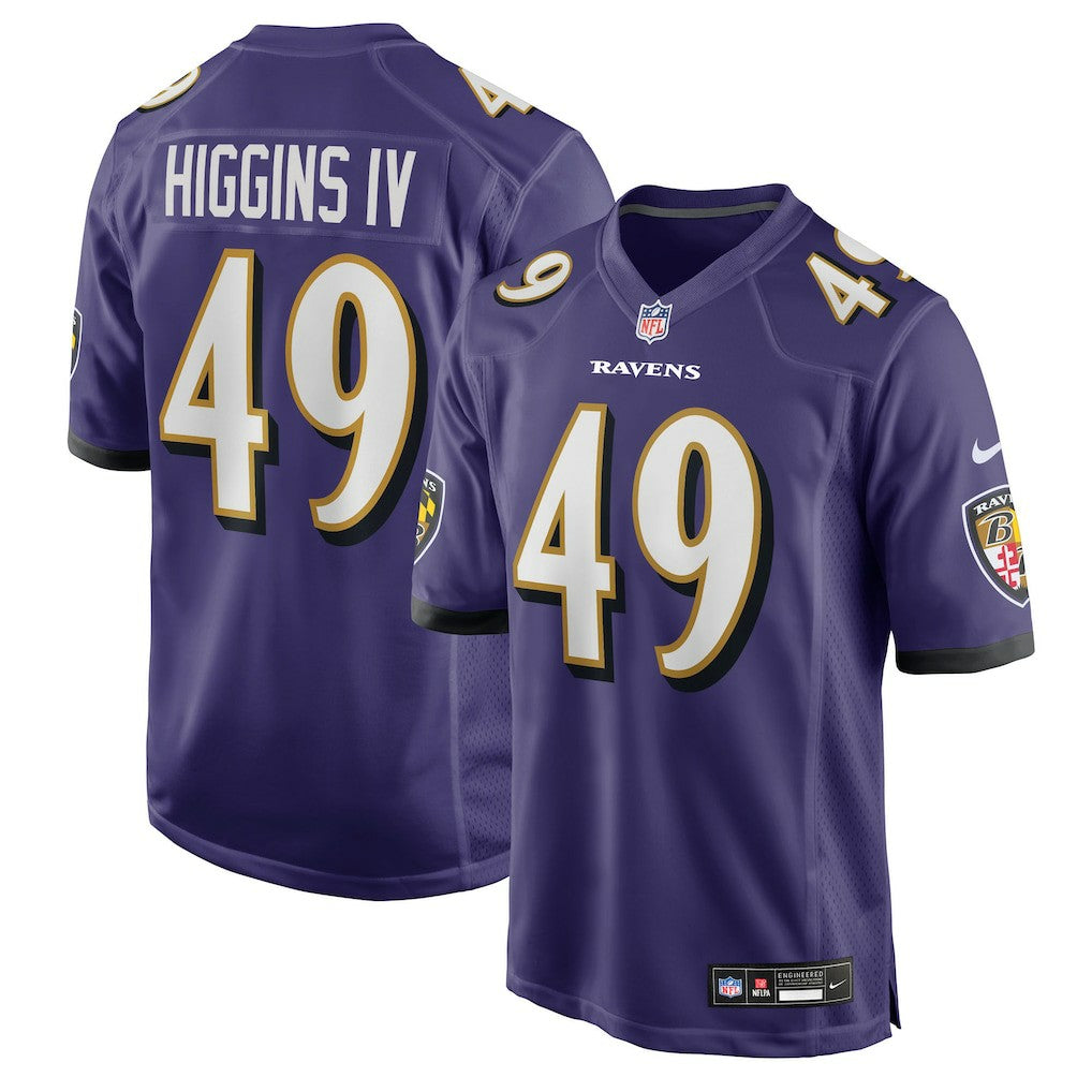 Jay Higgins IV Baltimore Ravens Team Game Jersey - Purple - Nike